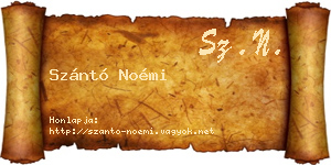 Szántó Noémi névjegykártya